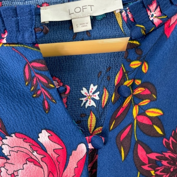 Ann Taylor LOFT Women’s Dress Size Small Wildflower Satin Shift Dress Colorful - Picture 5 of 12